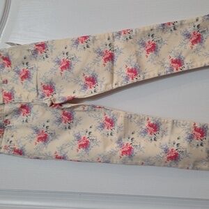 Floral Print Girl Super Skinny Jeans